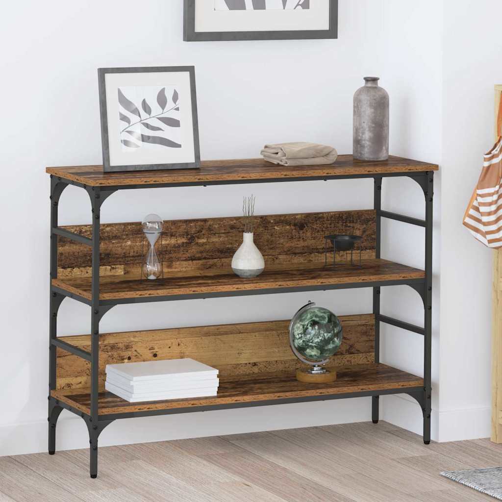 vidaXL Konsola Stare drewno 100 x 32 x 75 cm Materiał drewnopochodny