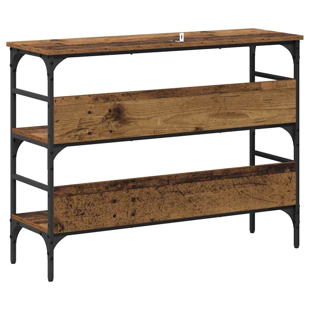 vidaXL Konsola Stare drewno 100 x 32 x 75 cm Materiał drewnopochodny