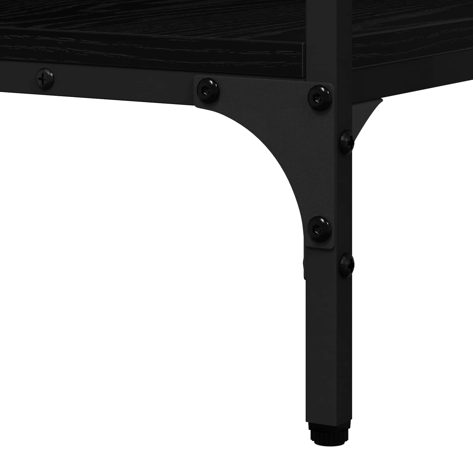 vidaXL Konsola Czarny dąb 100 x 32 x 75 cm Materiał drewnopochodny