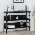 vidaXL Konsola Czarny dąb 100 x 32 x 75 cm Materiał drewnopochodny