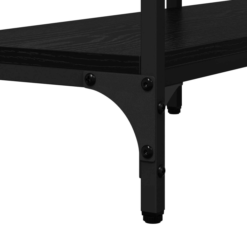 vidaXL Konsola Czarny dąb 160 x 29 x 80 cm Materiał drewnopochodny