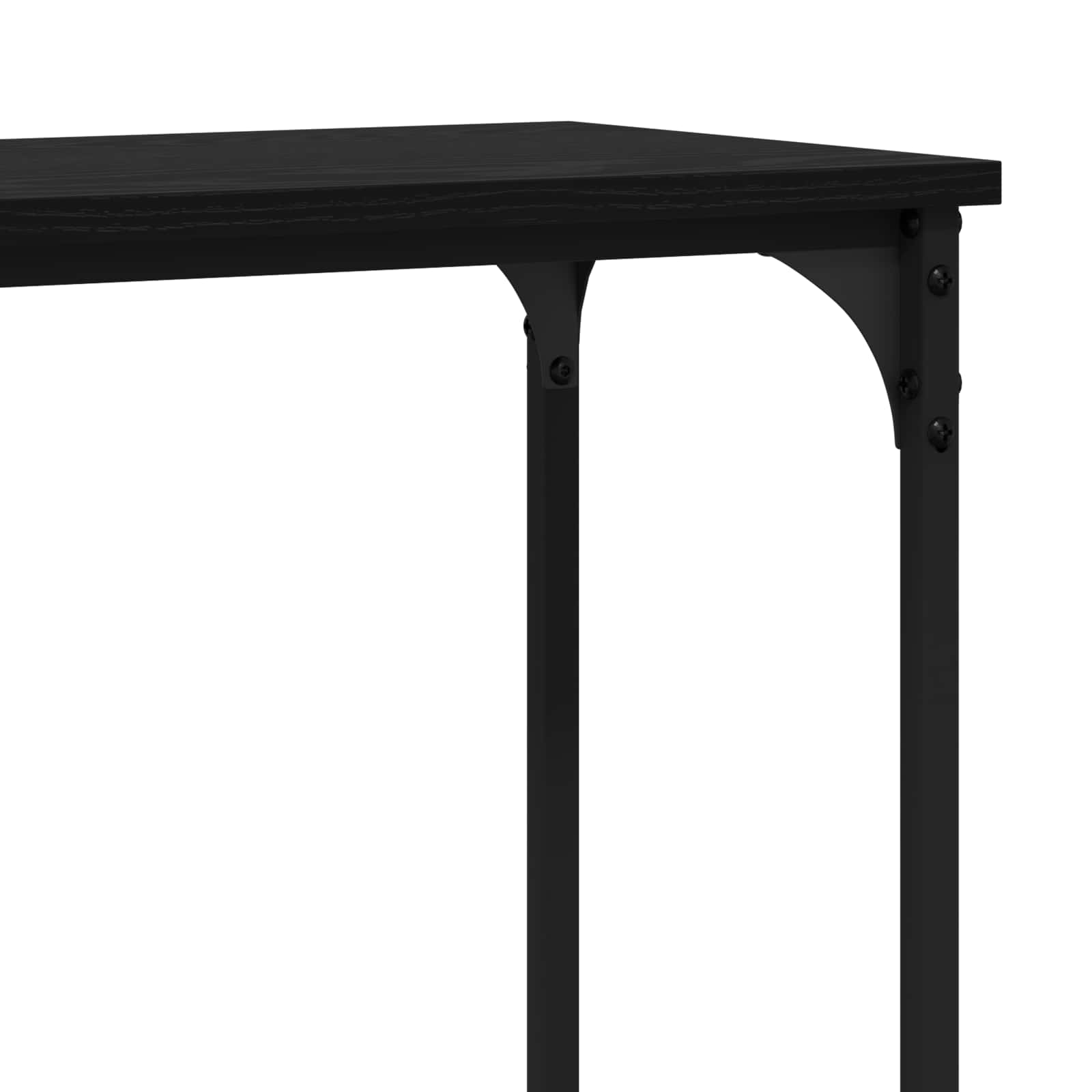vidaXL Konsola Czarny dąb 160 x 29 x 80 cm Materiał drewnopochodny