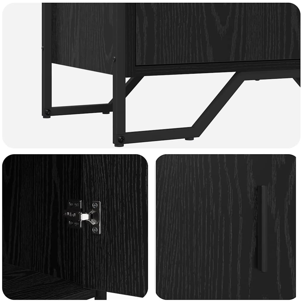 vidaXL Bufet Czarny Dąb 78 x 35 x 74.5 cm