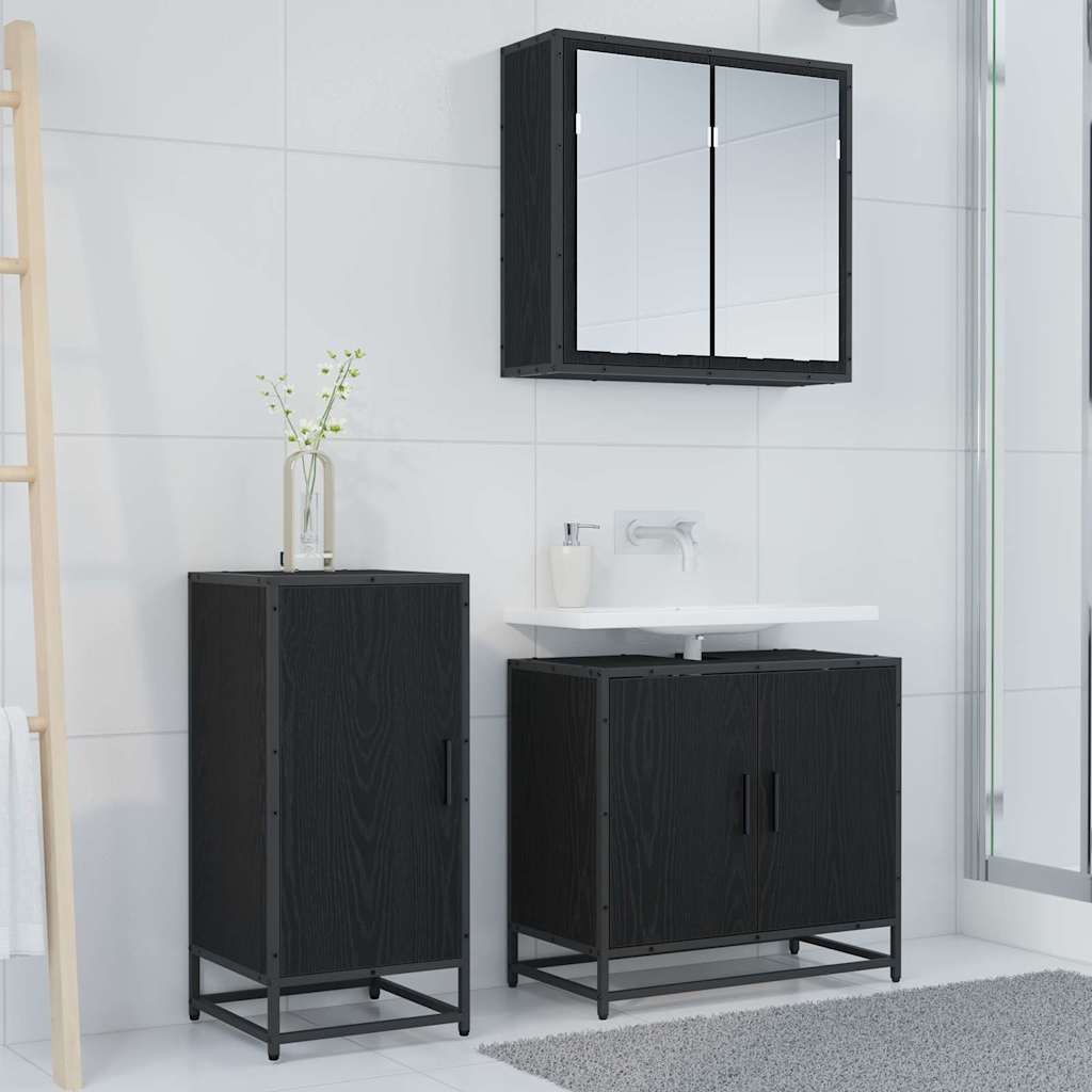 vidaXL Bufet Czarny Dąb 35,5 x 35 x 76 cm