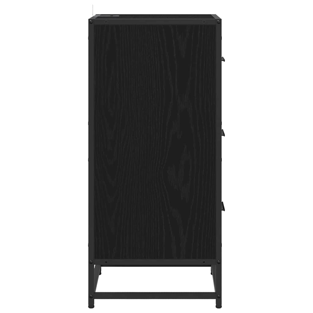 vidaXL Bufet Czarny Dąb 35.5 x 35 x 76 cm