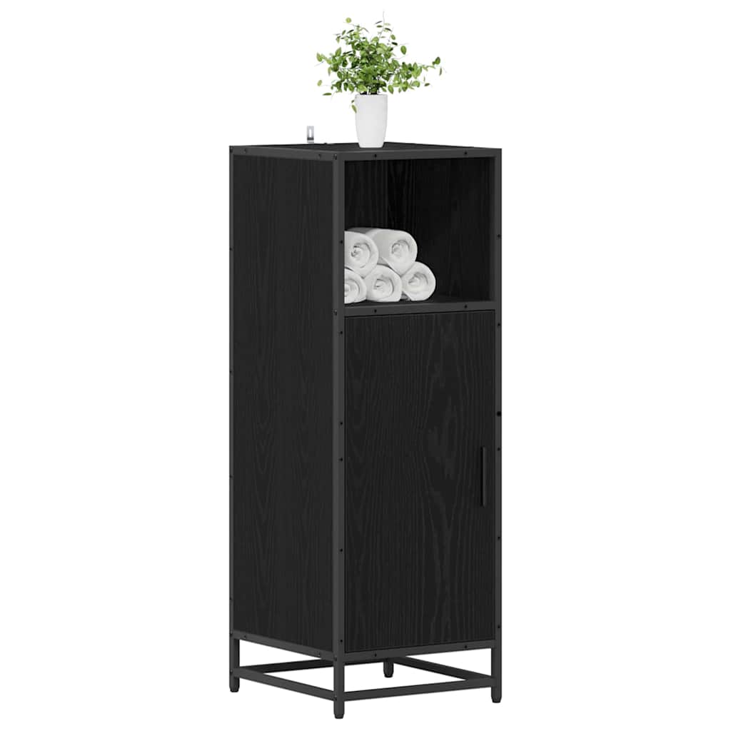 vidaXL Zestaw mebli łazienkowych z półką Czarny Dąb 35 x 37,5 x 100 cm