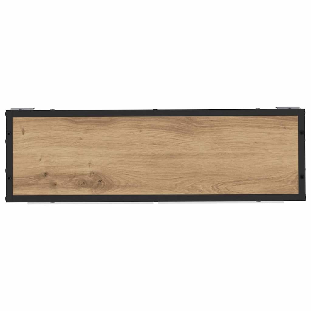 vidaXL Półka ścienna z półką Dąb rzemieślniczy 65 x 20 x 60 cm