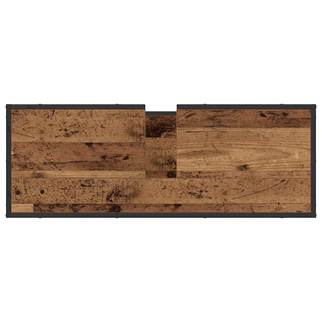 vidaXL Szafka Łazienkowa z drzwiami Stare drewno 90 x 33 x 60 cm