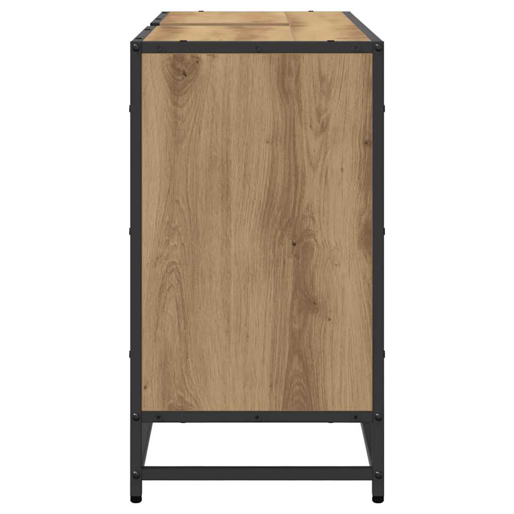 vidaXL Szafka Łazienkowa z drzwiami Dąb rzemieślniczy 90 x 33 x 60 cm