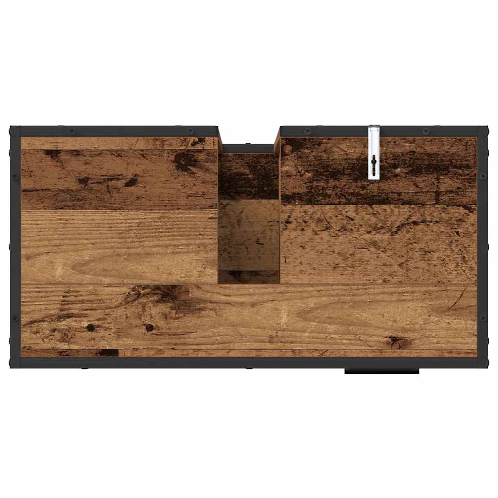 vidaXL Szafka Łazienkowa z szufladą Stare drewno 65 x 33 x 60 cm