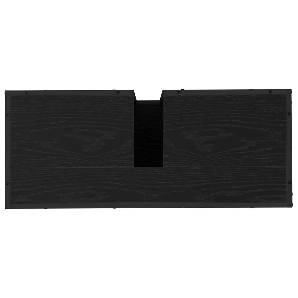 vidaXL Szafka Łazienkowa z półką z drzwiami Czarny Dąb 80 x 33 x 60 cm