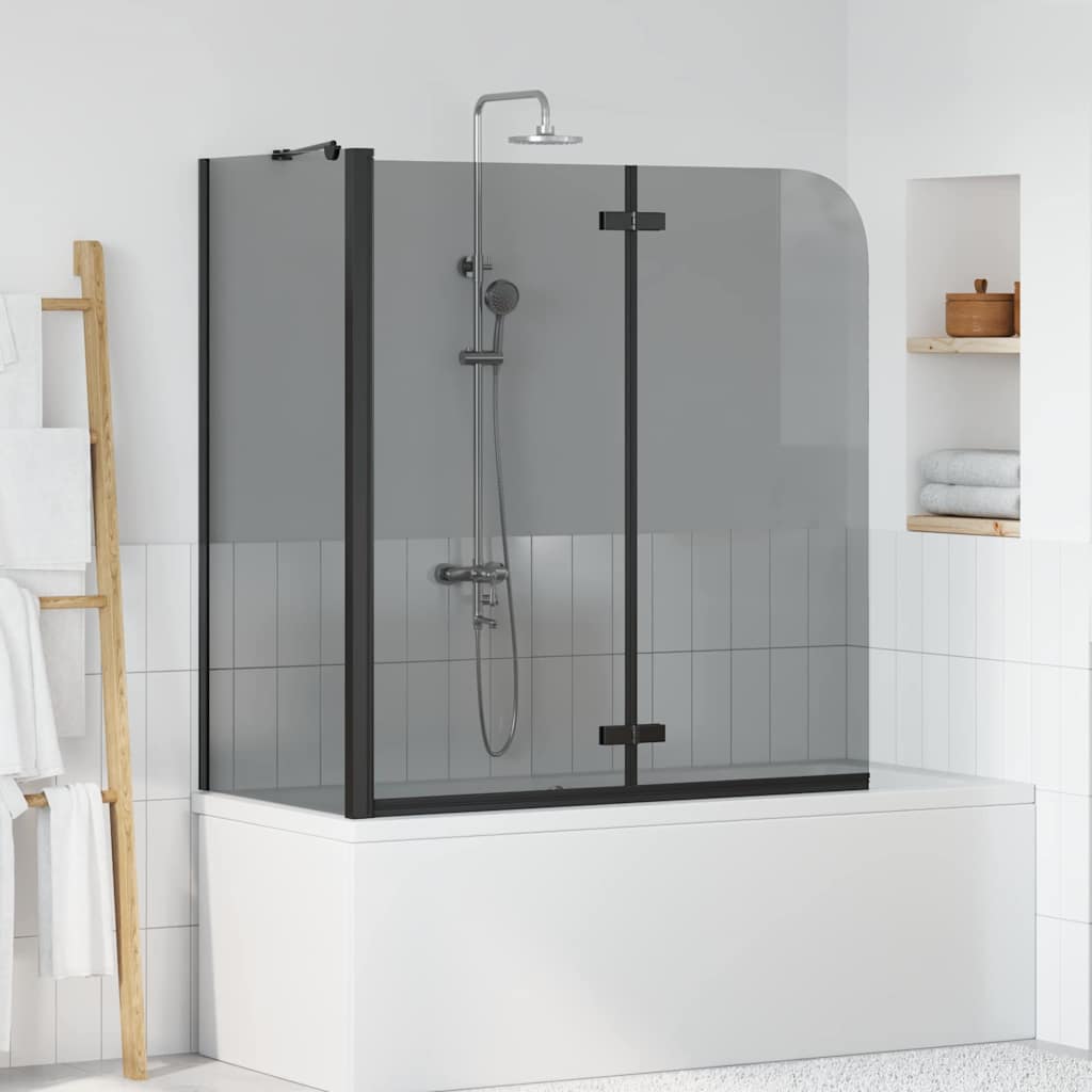 vidaXL Osłona prysznicowa Czarny 120 x 68 x 130 cm