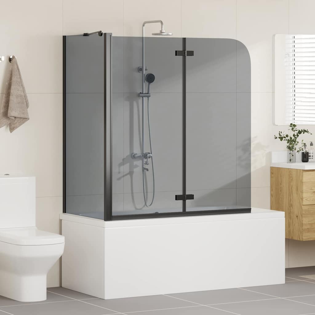vidaXL Osłona prysznicowa Czarny 120 x 68 x 130 cm