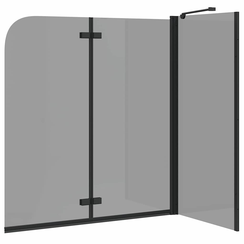 vidaXL Osłona prysznicowa Czarny 120 x 68 x 130 cm