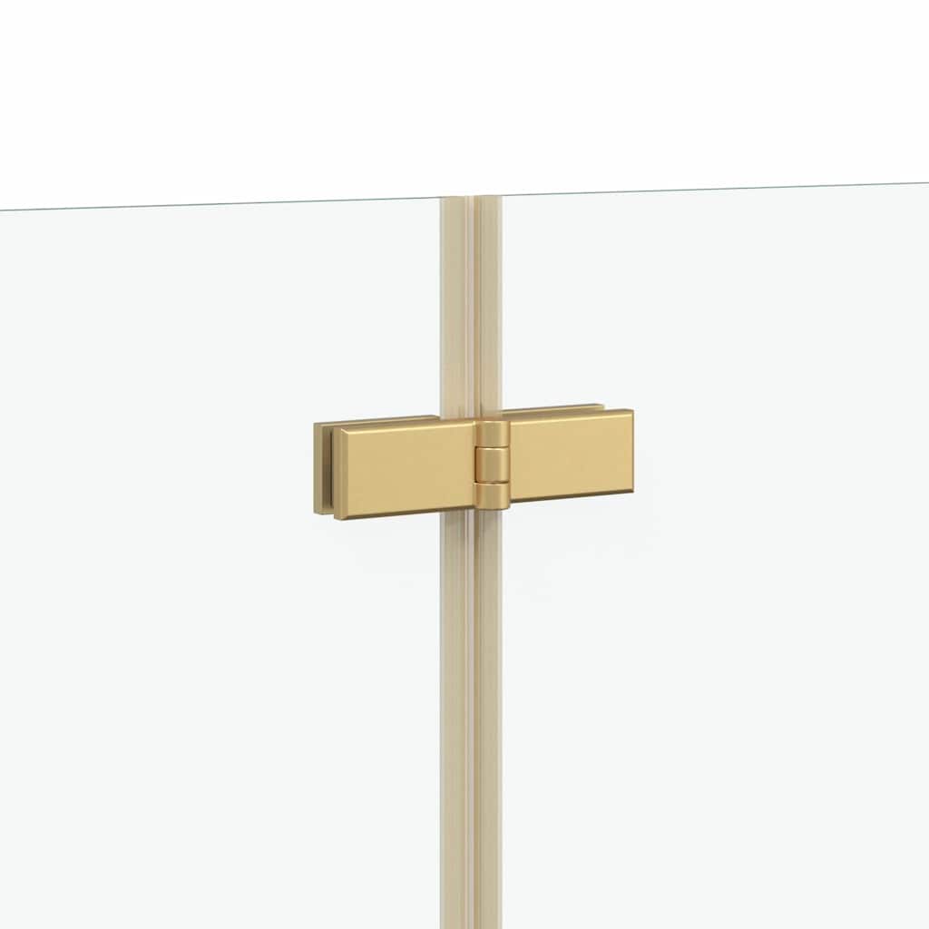 vidaXL Osłona prysznicowa złoty 120 x 140 cm Szkło ESG i aluminium
