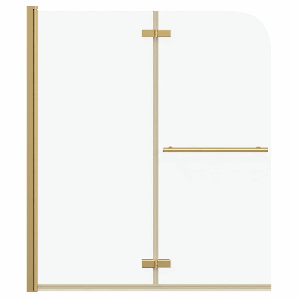 vidaXL Osłona prysznicowa złoty 120 x 140 cm Szkło ESG i aluminium