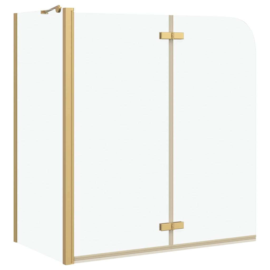 vidaXL Osłona prysznicowa złoty 120 x 68 x 130 cm