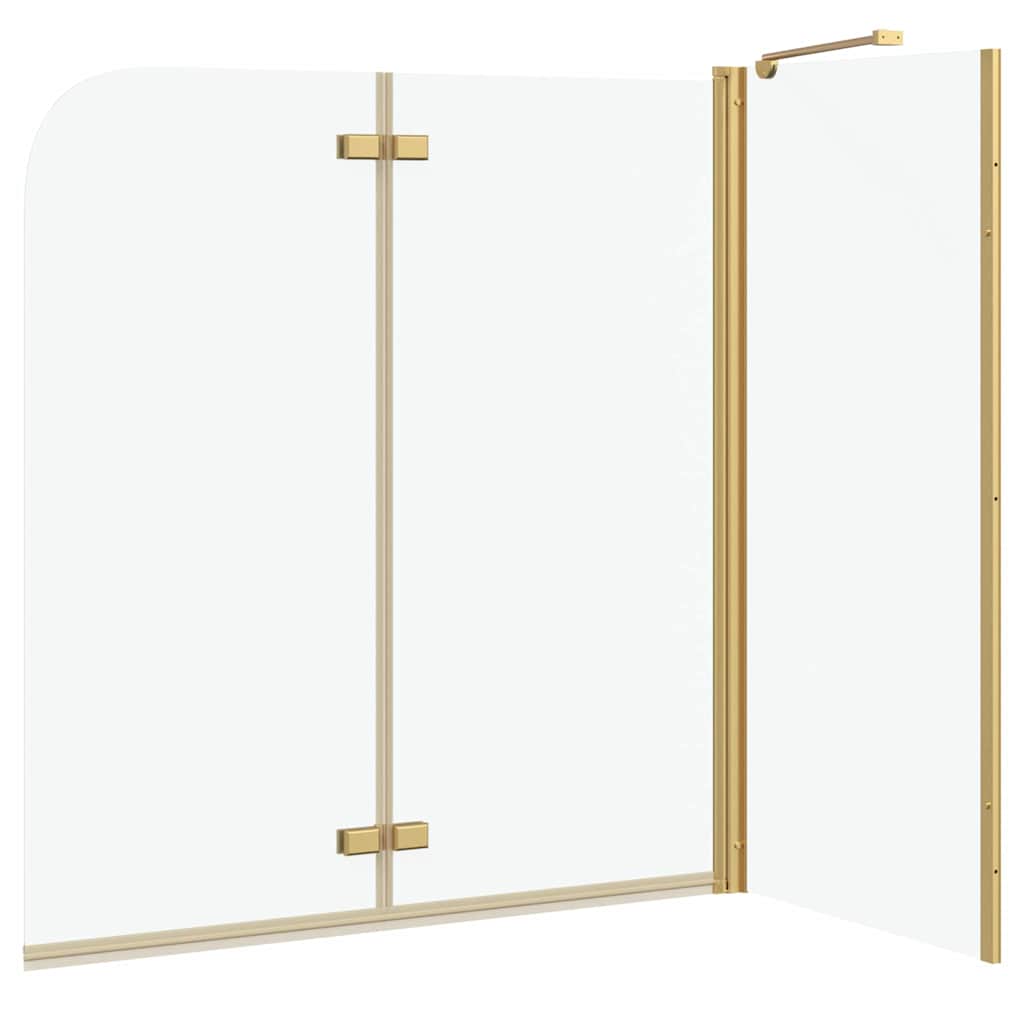 vidaXL Osłona prysznicowa złoty 120 x 68 x 130 cm