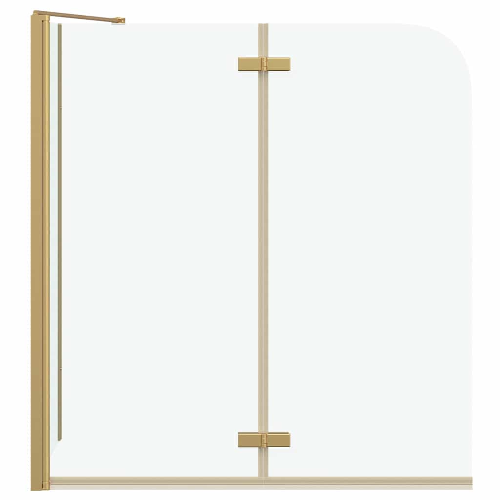 vidaXL Osłona prysznicowa złoty 120 x 68 x 130 cm
