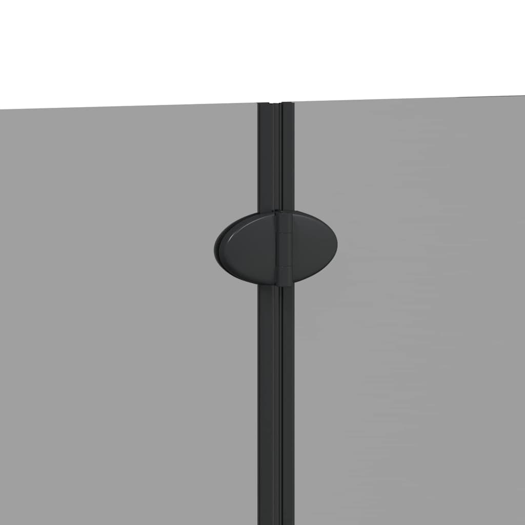 vidaXL Osłona prysznicowa Czarny 95 x 140 cm Szkło ESG i aluminium