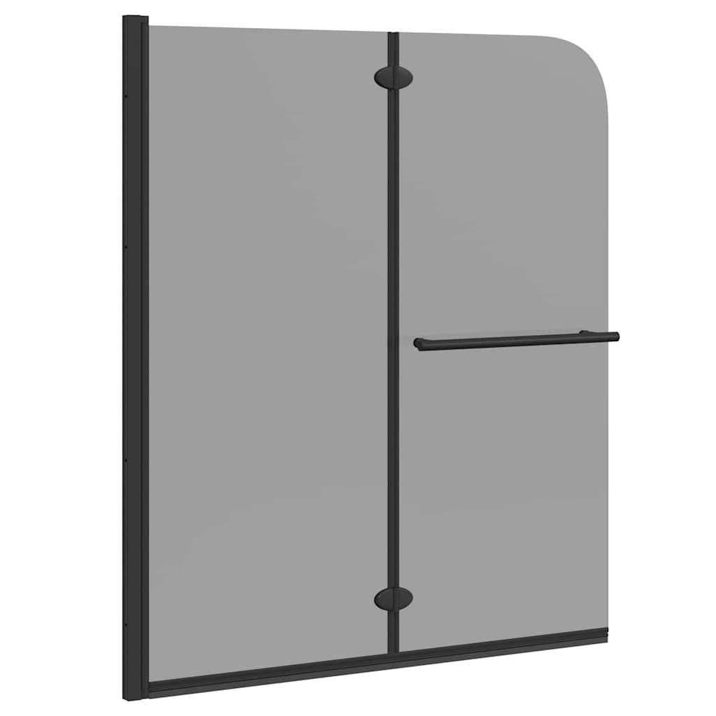 vidaXL Osłona prysznicowa Czarny 95 x 140 cm Szkło ESG i aluminium