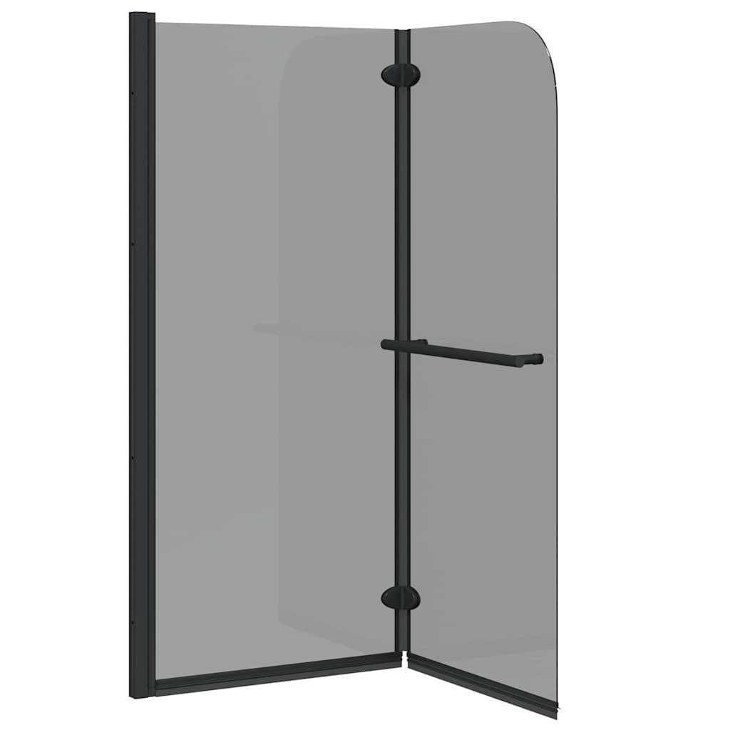 vidaXL Osłona prysznicowa Czarny 95 x 140 cm Szkło ESG i aluminium