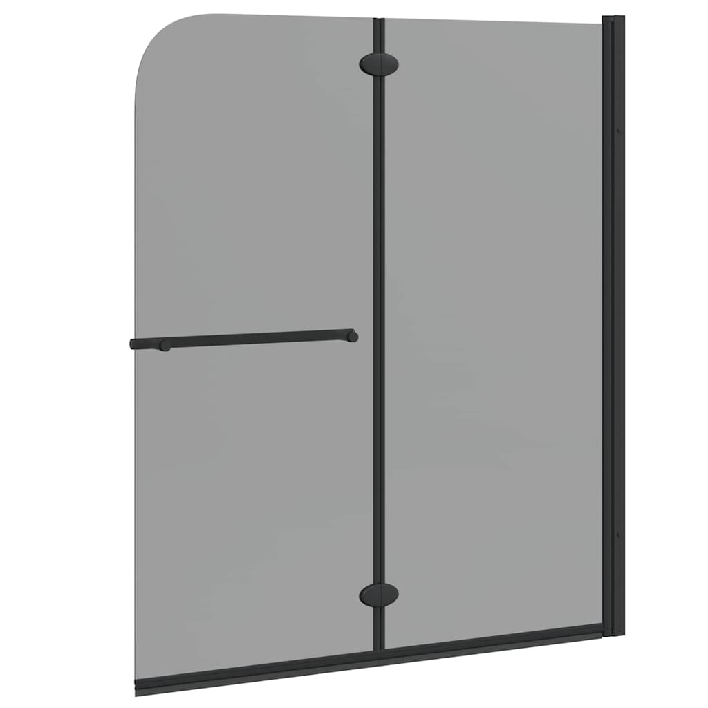 vidaXL Osłona prysznicowa Czarny 95 x 140 cm Szkło ESG i aluminium