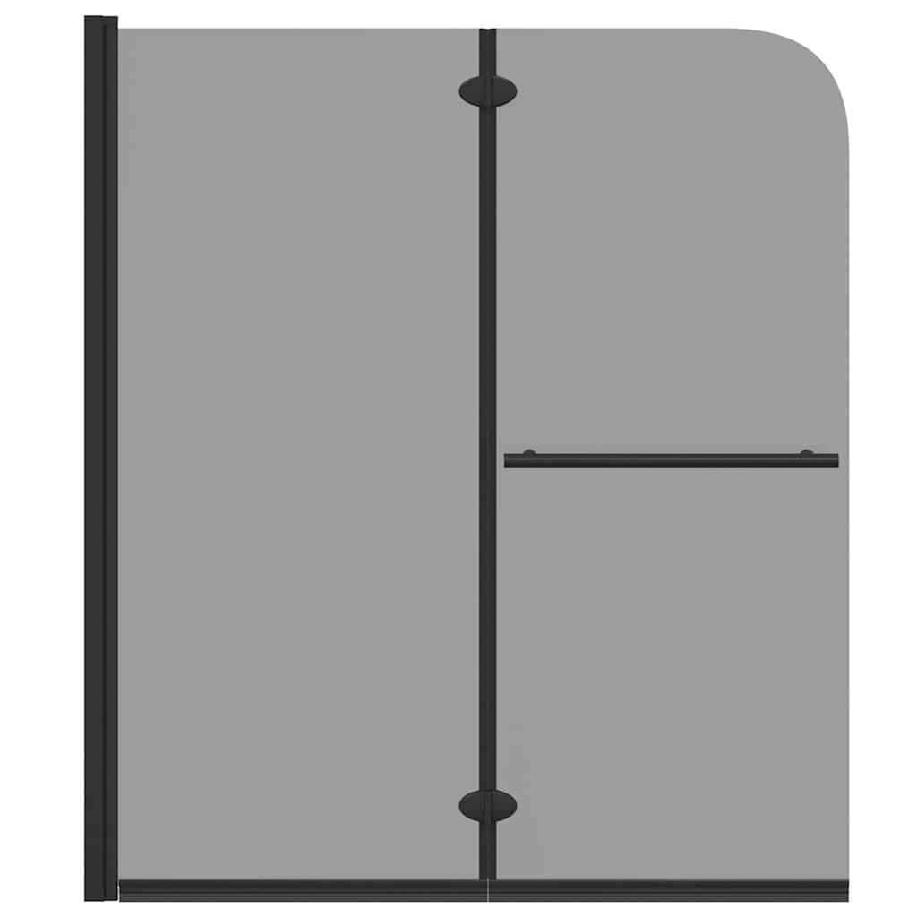 vidaXL Osłona prysznicowa Czarny 95 x 140 cm Szkło ESG i aluminium