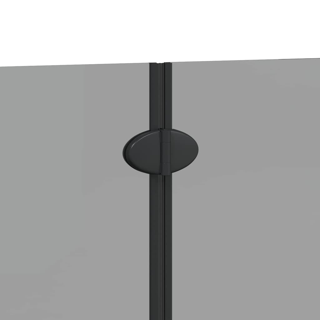vidaXL Osłona prysznicowa Czarny 120 x 140 cm Szkło ESG i aluminium
