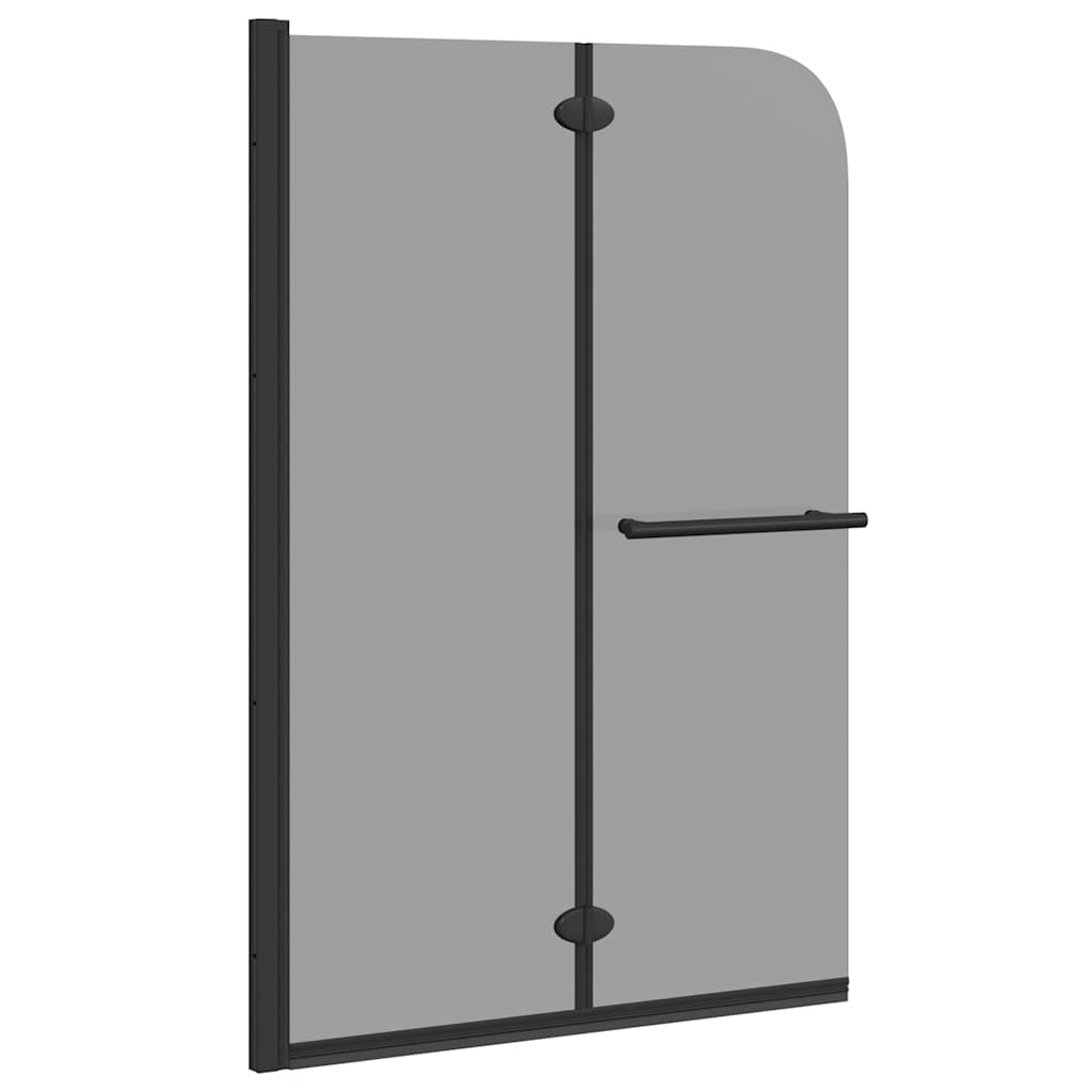 vidaXL Osłona prysznicowa Czarny 120 x 140 cm Szkło ESG i aluminium