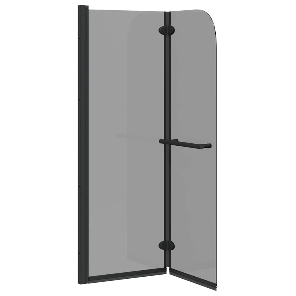 vidaXL Osłona prysznicowa Czarny 120 x 140 cm Szkło ESG i aluminium