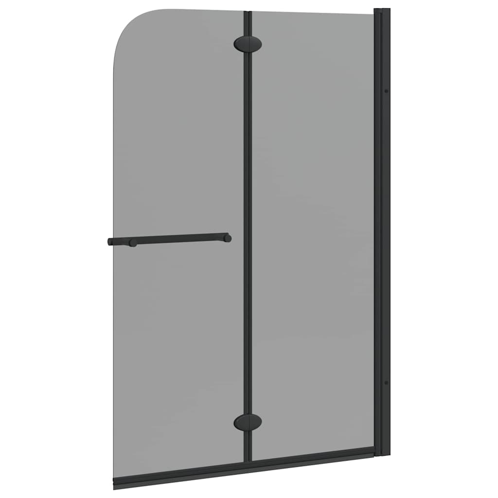 vidaXL Osłona prysznicowa Czarny 120 x 140 cm Szkło ESG i aluminium