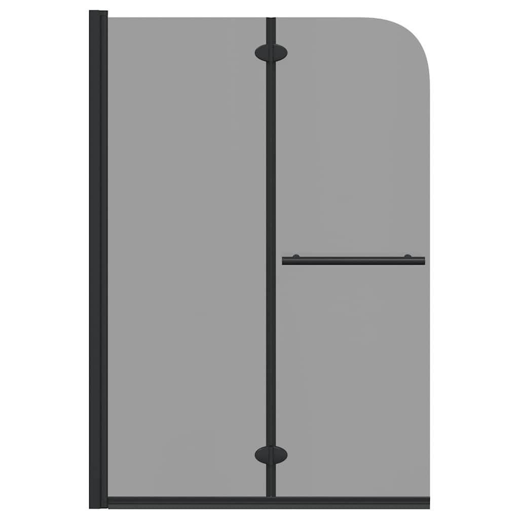 vidaXL Osłona prysznicowa Czarny 120 x 140 cm Szkło ESG i aluminium