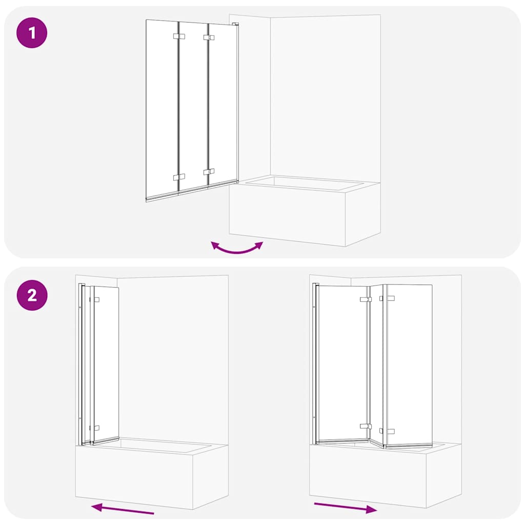 vidaXL Osłona prysznicowa złoty 130 x 138 cm Szkło ESG i aluminium