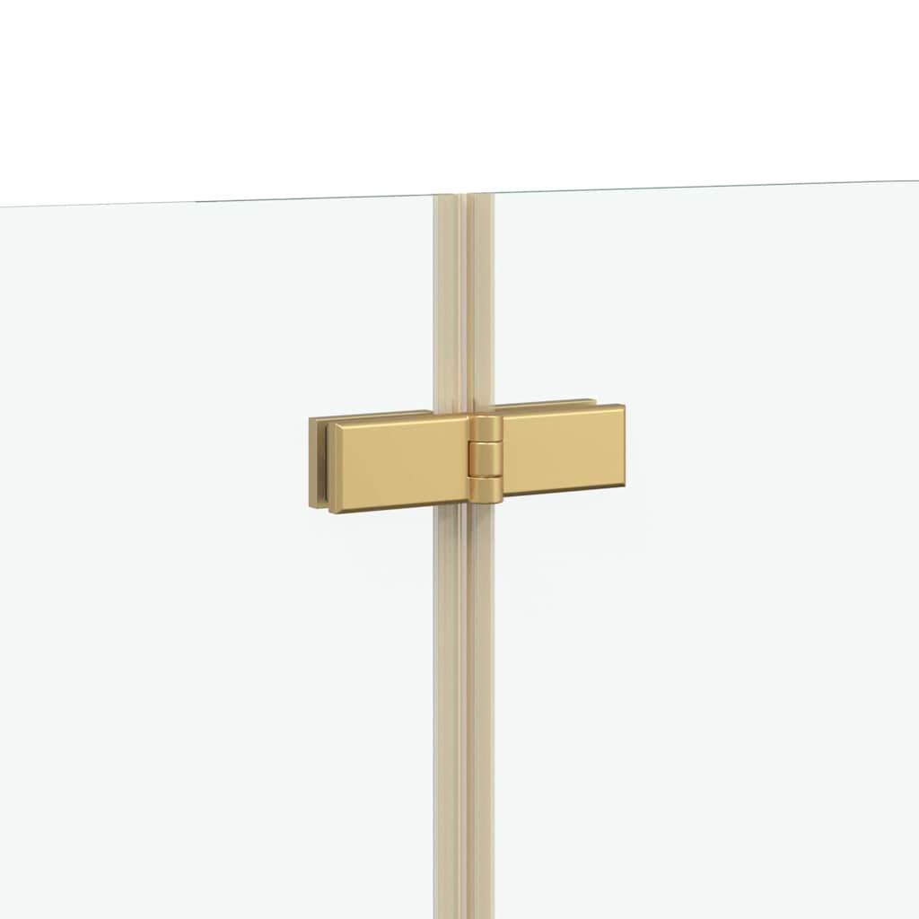 vidaXL Osłona prysznicowa złoty 95 x 140 cm Szkło ESG i aluminium