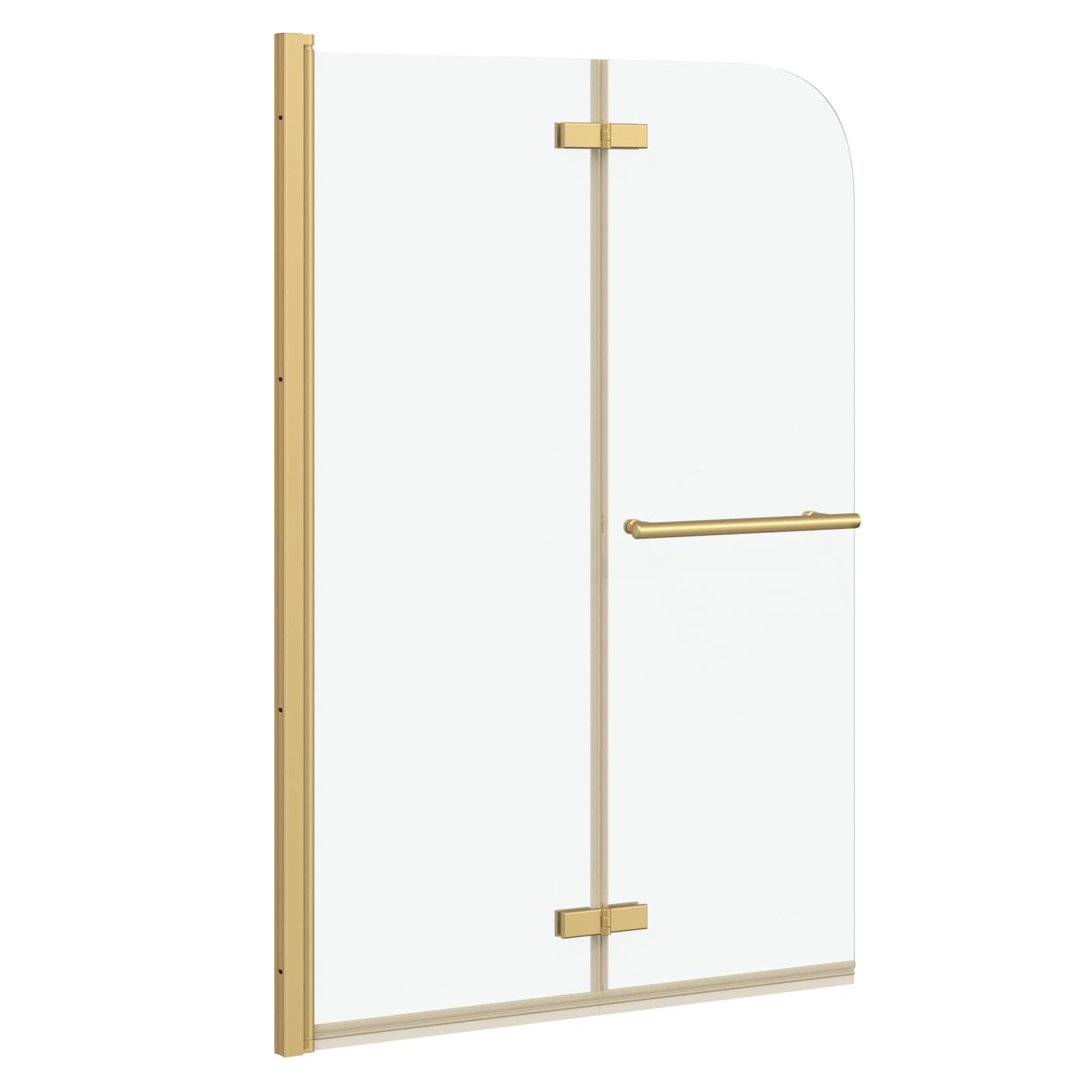 vidaXL Osłona prysznicowa złoty 95 x 140 cm Szkło ESG i aluminium
