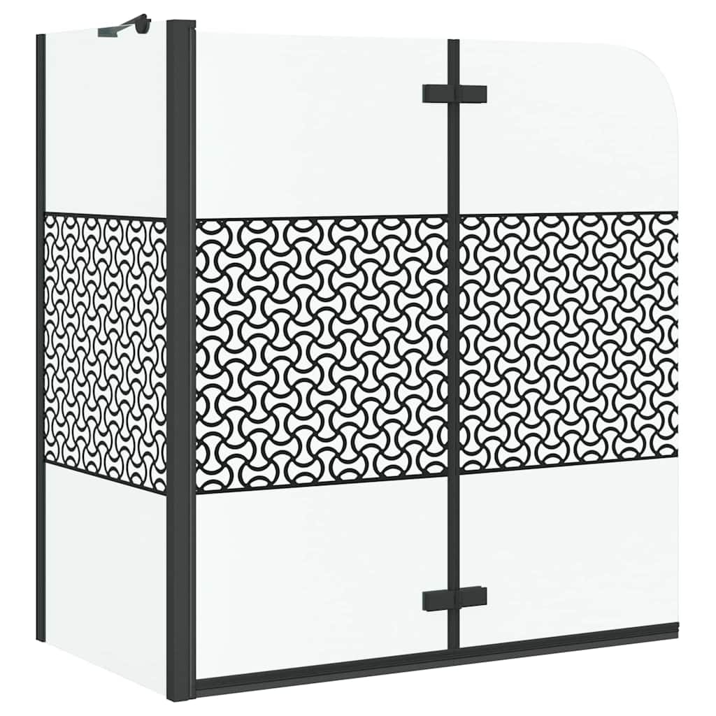 vidaXL Kabina prysznicowa Geometryczny Czarny 120 x 67 x 129 cm