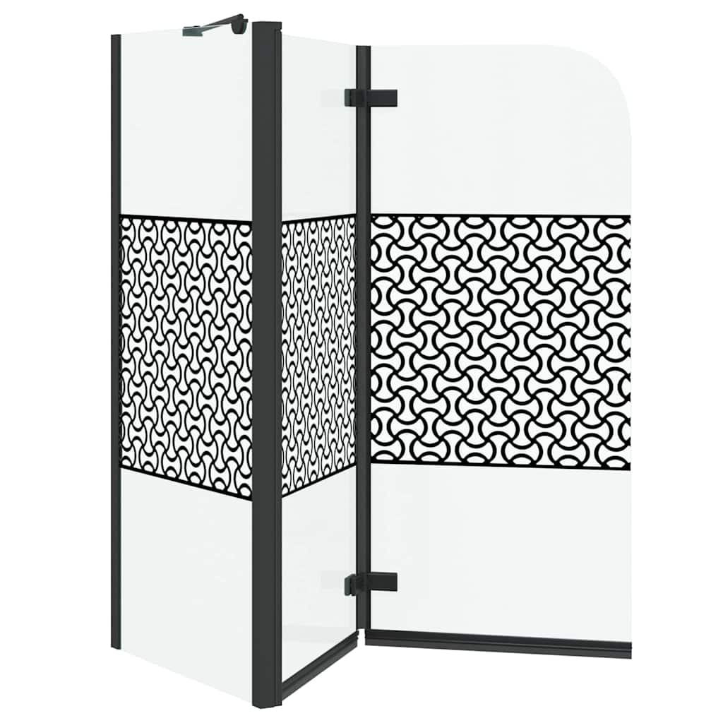 vidaXL Kabina prysznicowa Geometryczny Czarny 120 x 67 x 129 cm