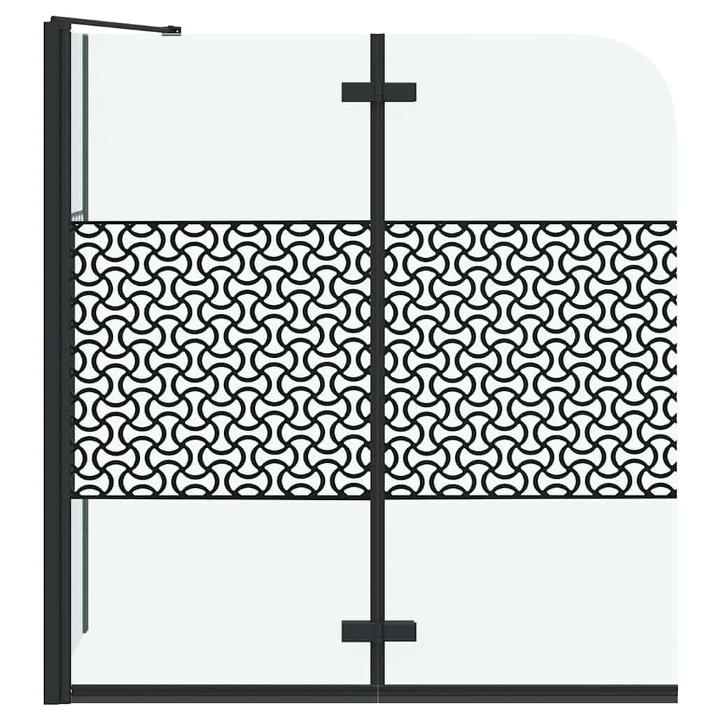 vidaXL Kabina prysznicowa Geometryczny Czarny 120 x 67 x 129 cm