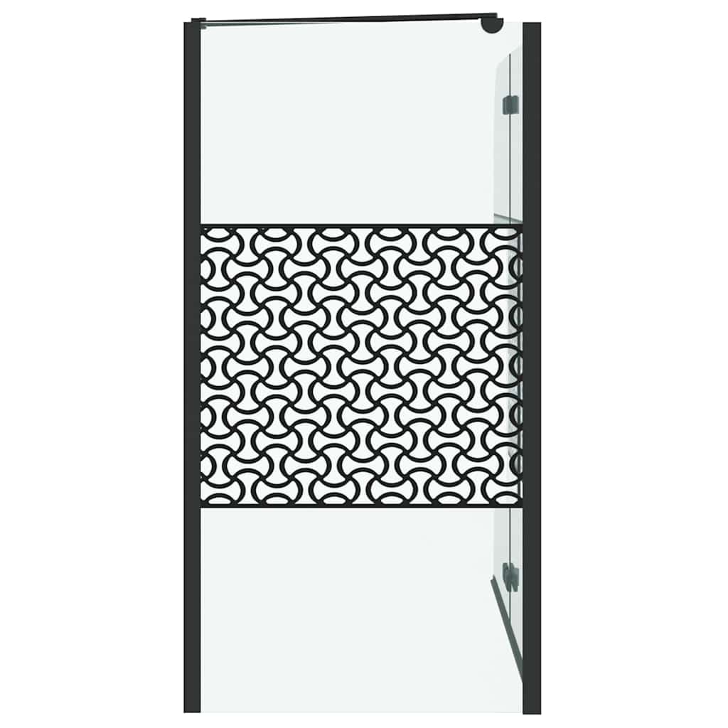 vidaXL Kabina prysznicowa Geometryczny Czarny 120 x 67 x 129 cm