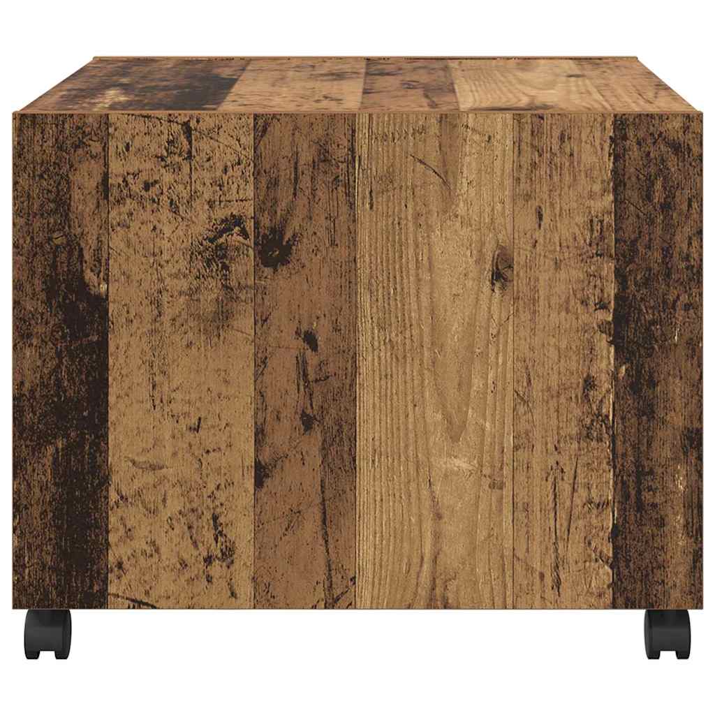 vidaXL Stolik kawowy z szufladą Stare drewno 55 x 55 x 45cm