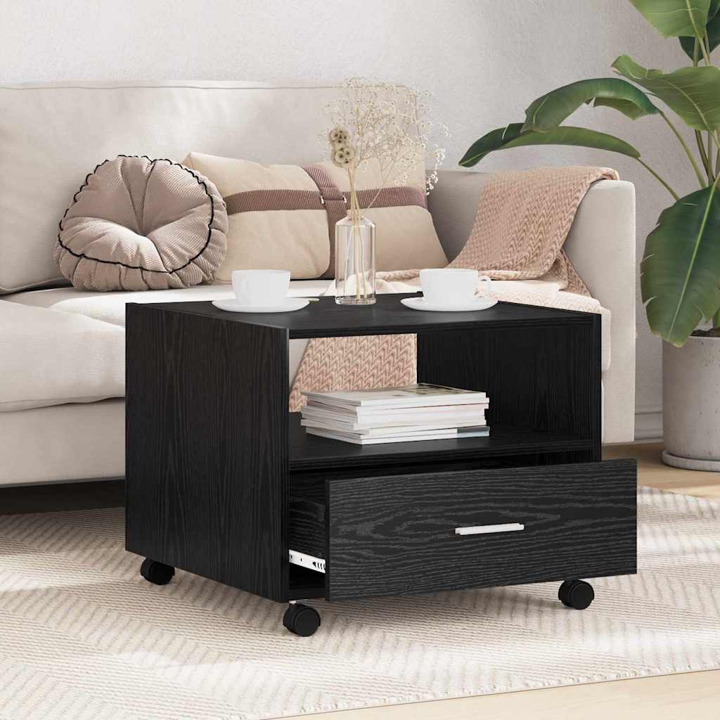 vidaXL Stolik kawowy Czarny Dąb 55 x 55 x 45cm Materiał drewnopochodny