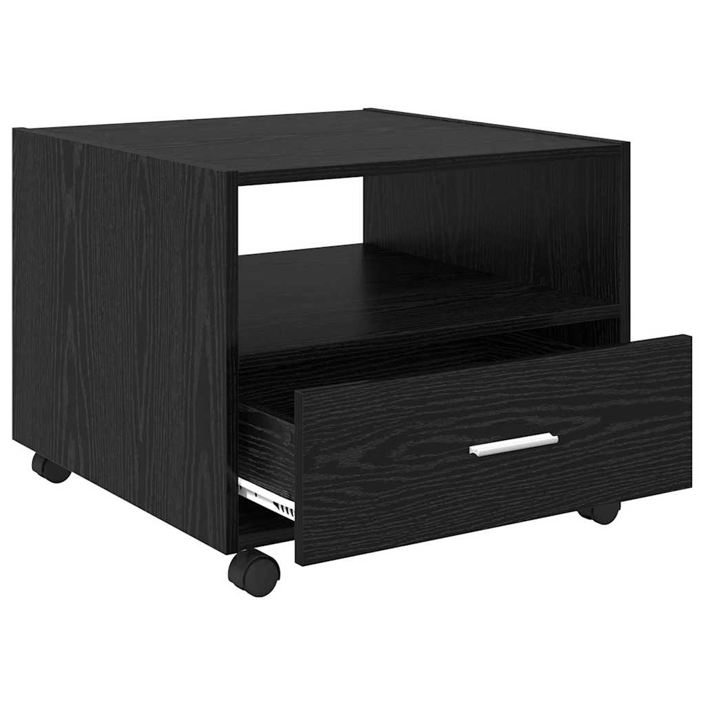vidaXL Stolik kawowy Czarny Dąb 55 x 55 x 45cm Materiał drewnopochodny