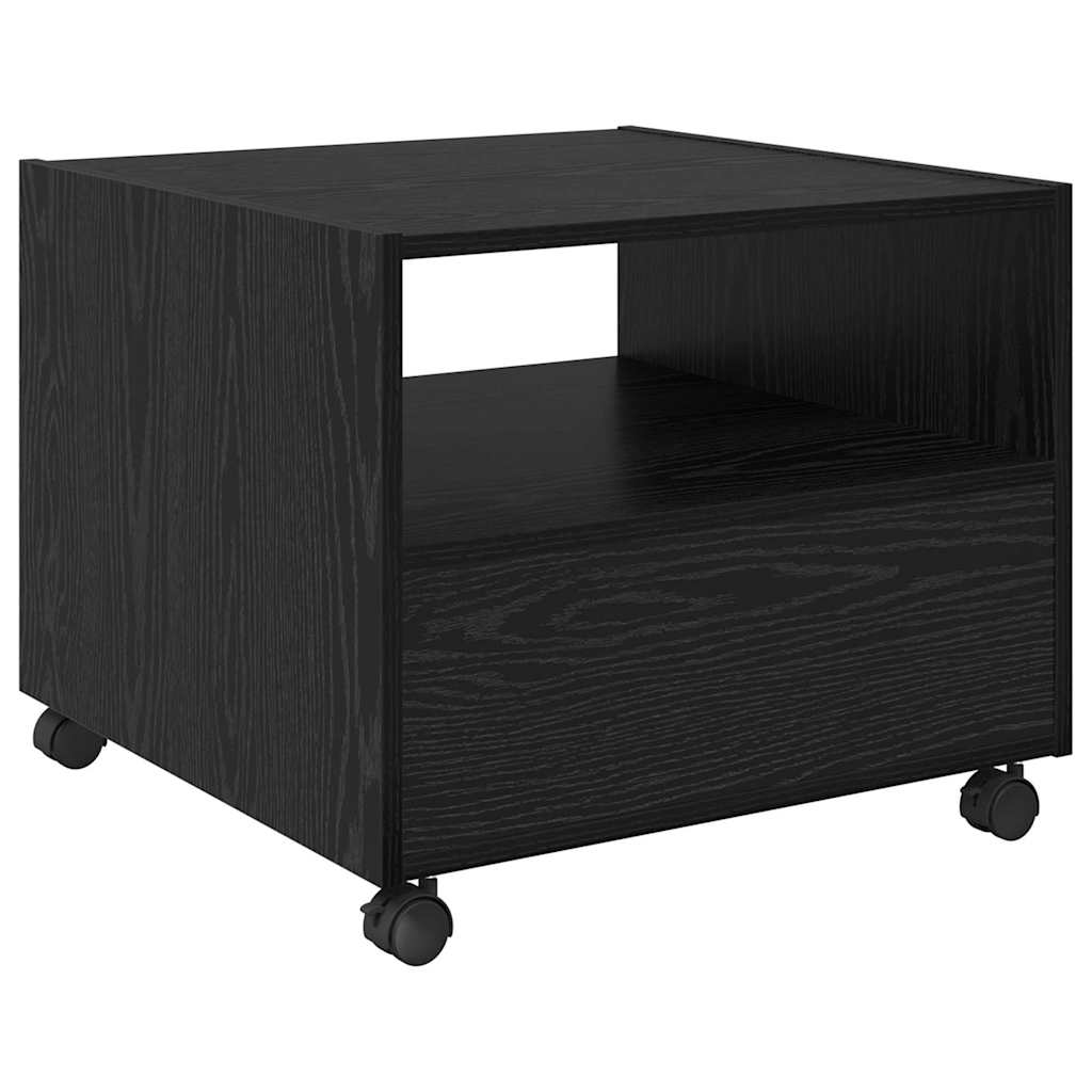 vidaXL Stolik kawowy Czarny Dąb 55 x 55 x 45cm Materiał drewnopochodny
