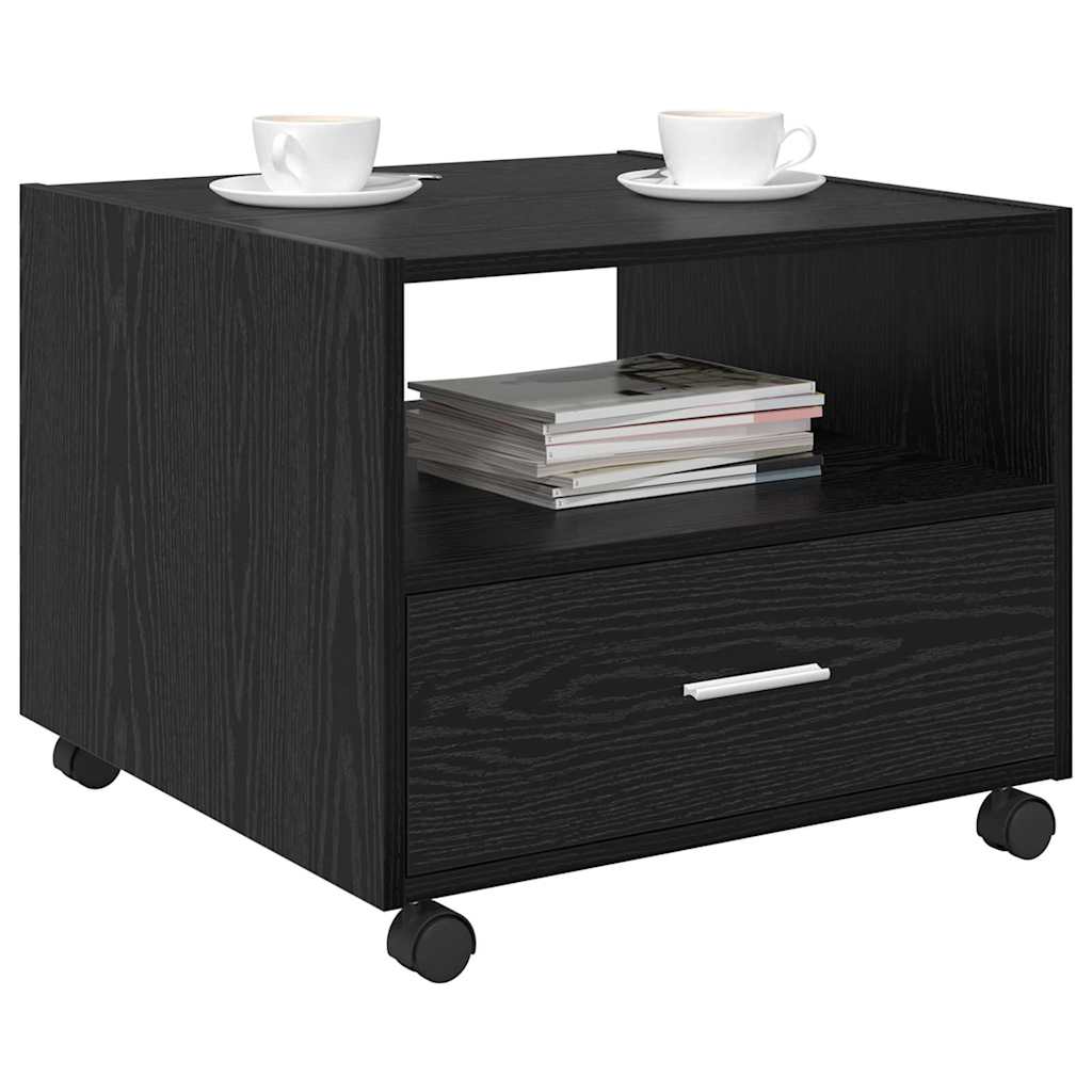 vidaXL Stolik kawowy Czarny Dąb 55 x 55 x 45cm Materiał drewnopochodny
