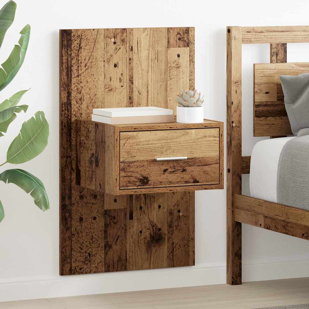 vidaXL Szafka Nocna z szufladą 2 pcs Stare drewno 50 x 32,5 x 80cm