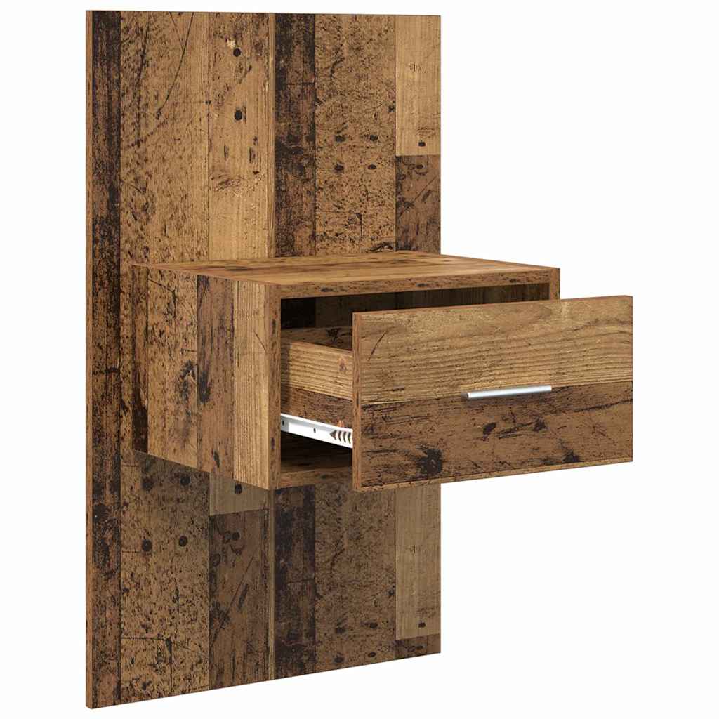 vidaXL Szafka Nocna z szufladą 2 pcs Stare drewno 50 x 32,5 x 80cm