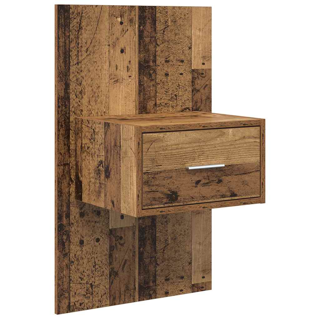 vidaXL Szafka Nocna z szufladą 2 pcs Stare drewno 50 x 32,5 x 80cm