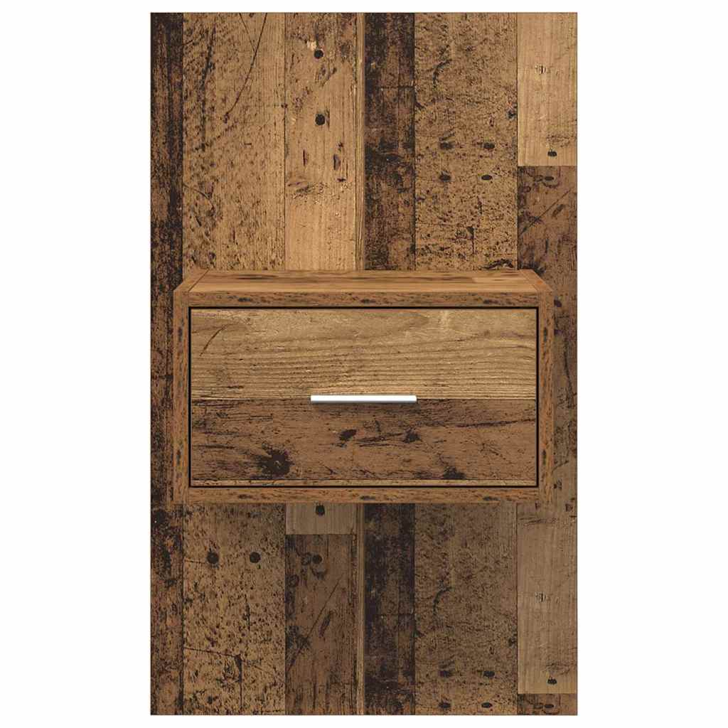 vidaXL Szafka Nocna z szufladą 2 pcs Stare drewno 50 x 32,5 x 80cm