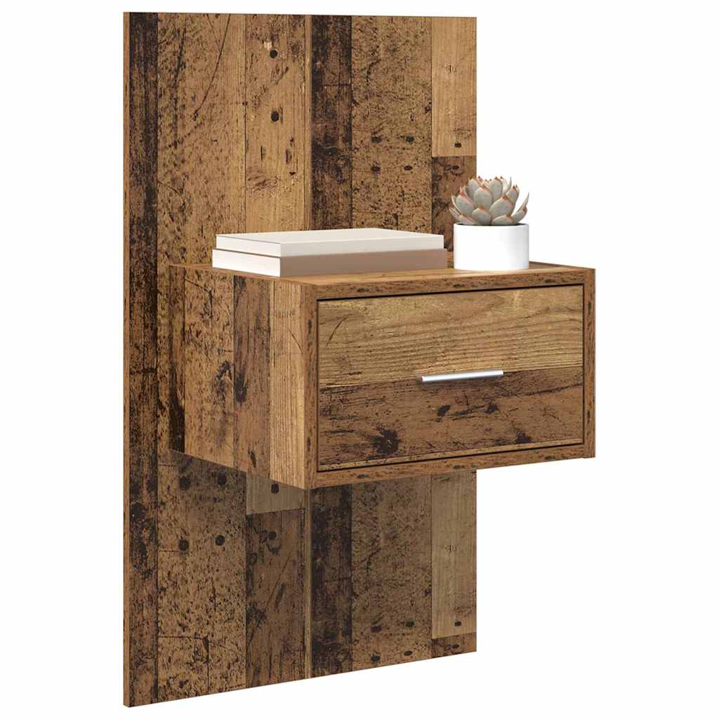 vidaXL Szafka Nocna z szufladą 2 pcs Stare drewno 50 x 32,5 x 80cm